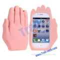 Special Style Hand Finger Shape Silicone case for iPhone 4,iPhone 4S (Pink)
